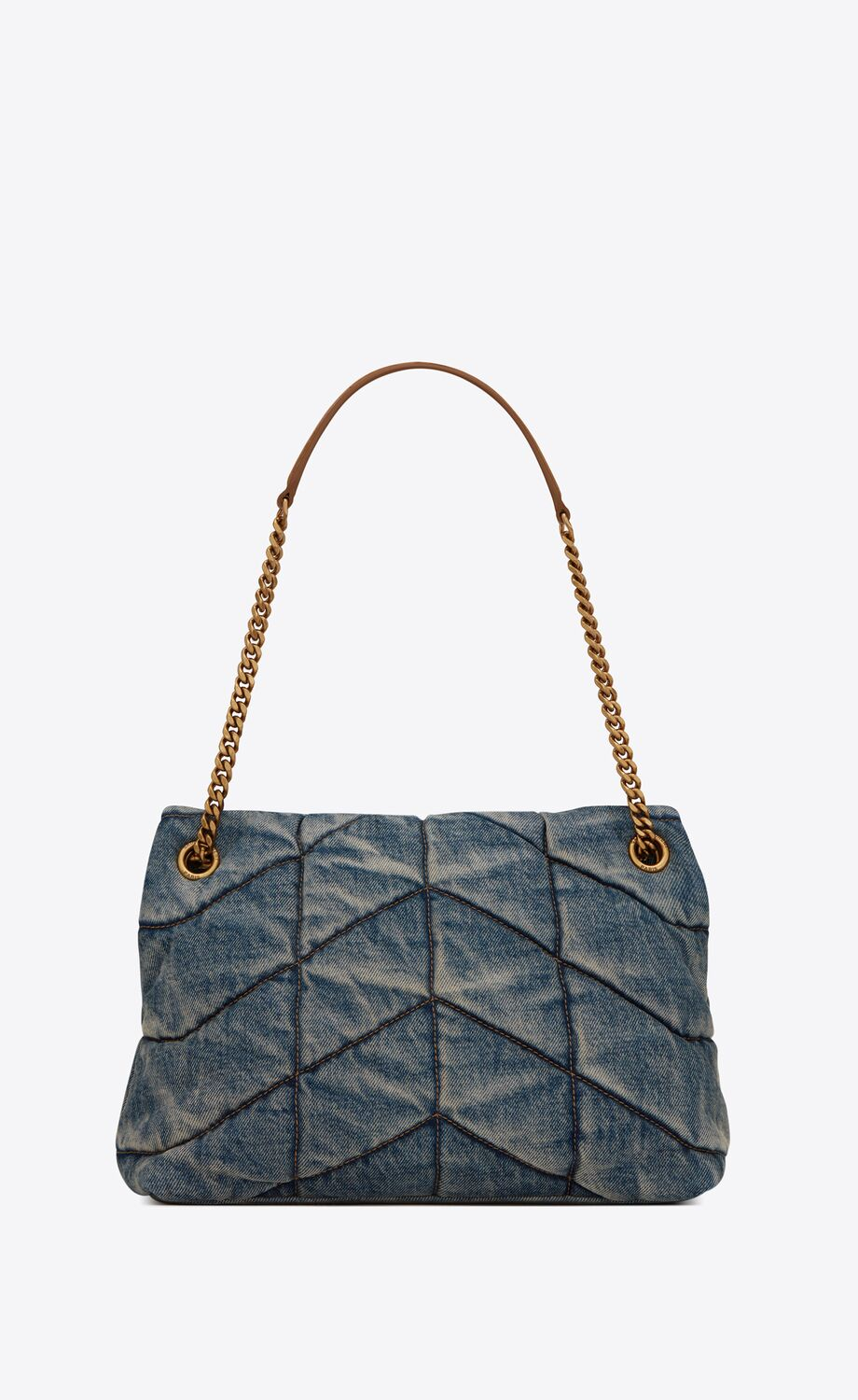 MEDIUM PUFFER IN SUEDE AND DENIM